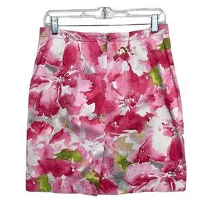 Anne Klein Women's Floral A-Line Skirt Size 4 Multicolor Casual Spring